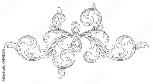 Intricate Ornate Decorative Design Element 2.