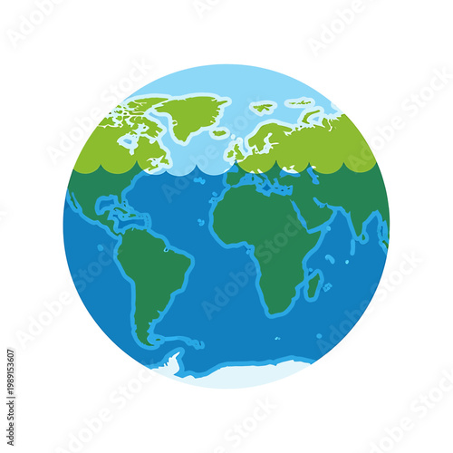 Globe Earth Planet World Map Illustration.