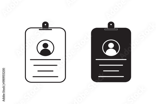 ID Card Icon, Identification Badge, Personal Identity, Identity Verification, User ID, Security Card