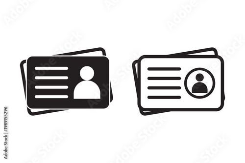 ID Card Icon, Identification Badge, Personal Identity, Identity Verification, User ID, Security Card