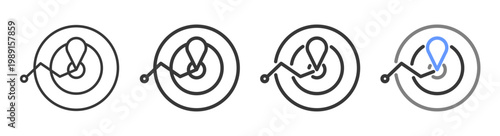 The Ultimate tracking Styles with Variations Line of icon set vector illustration