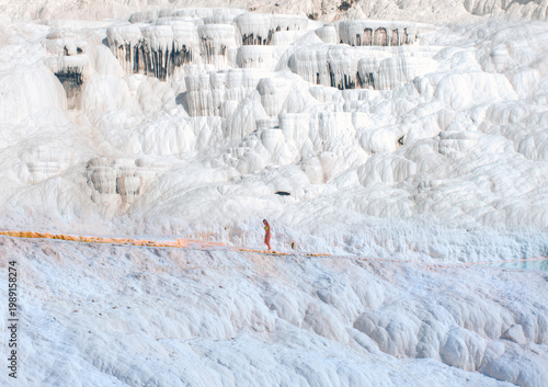 Картината върху платно Natural travertine pools and terraces in Pamukkale