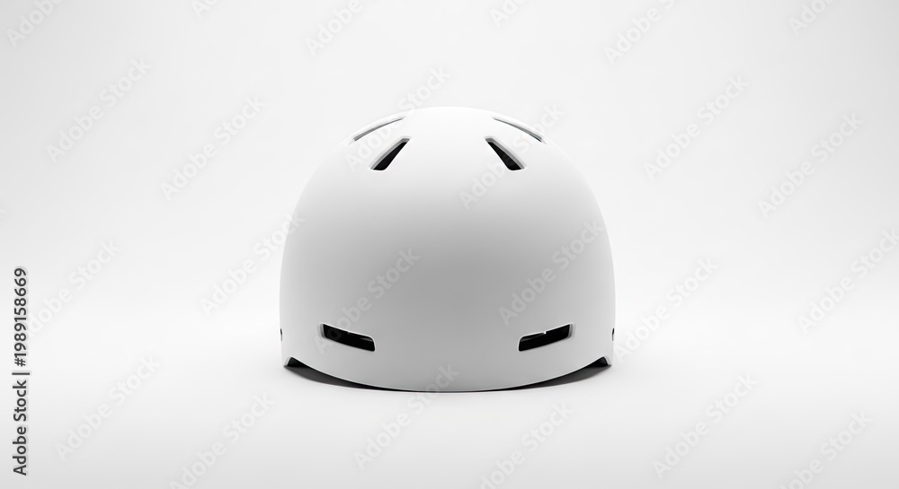Fototapeta premium White protective helmet isolated on white background for sports and safety