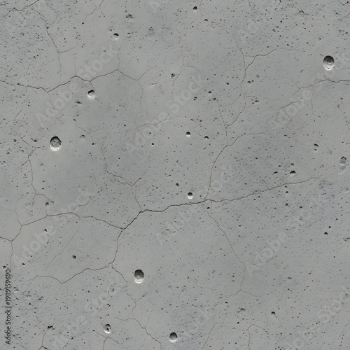 Cracked Concrete Surface with Pockmarks and Texture in Gray