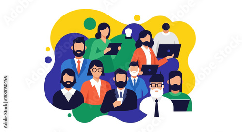 Diverse group of business people.