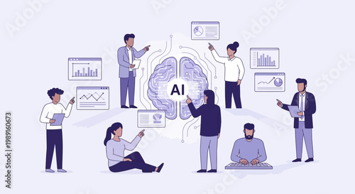 People Working With Artificial Intelligence.