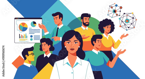 Diverse group of business people.