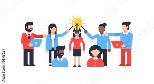 Diverse group of people teamwork.