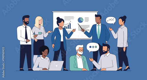 Business people in meeting discussion.