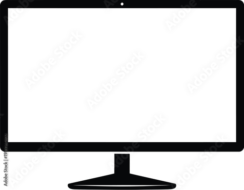 A computer monitor with a blank screen