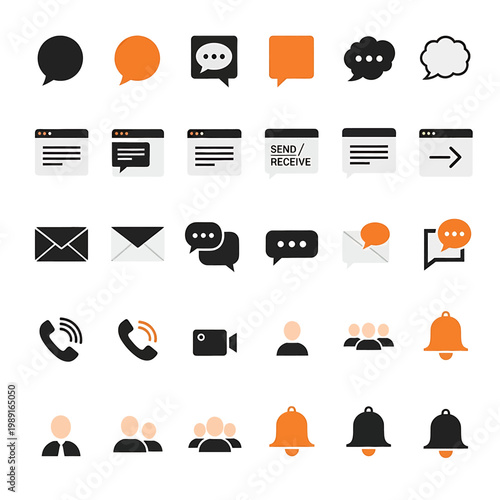 Communication icons for digital media 1.