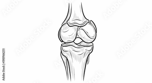 A detailed sketch of the AQ.Ab8RN6IOizin2wmmW2yuDNJII6fj50KZvlueysBqwyGyJ0BN9A bone joint anatomy showing cartilage and ligaments, perfect for medical illustrations and educational purposes
