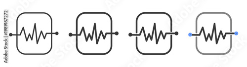 The Ultimate cadence Styles with Variations Line of icon set vector illustration