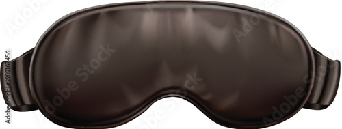 Elegant purple satin eye cover for beauty sleep and travel vector