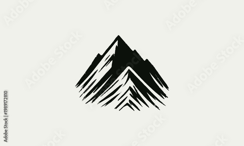 hand draw mountain logo