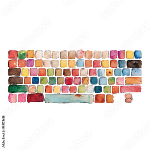 Colorful array of pastel chalks.