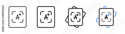 The Ultimate grading Styles with Variations Line of icon set vector illustration
