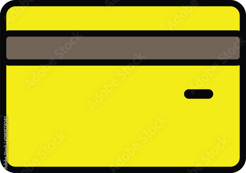 Yellow credit card for online payment