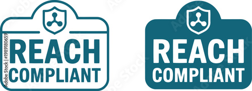 REACH Compliant Badge Icons for Chemical Safety Certification and Regulatory Compliance
