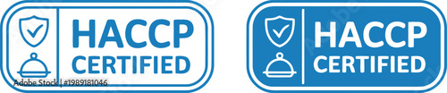 HACCP Certified Badge Icons for Food Safety Compliance and Quality Assurance Labels
