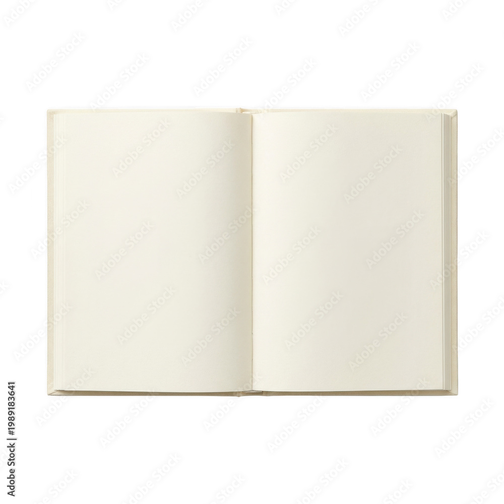 Fototapeta premium open blank hardcover book isolated on transparent background