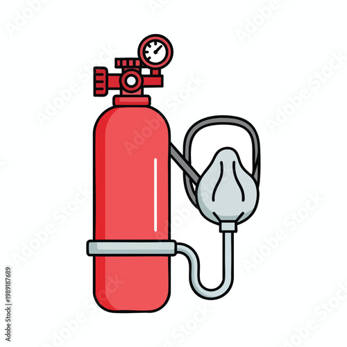 Fire Extinguisher with Safety Mask for Emergency Preparedness and Fire Safety Inspection