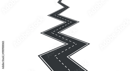 Winding road stretching into the distance.