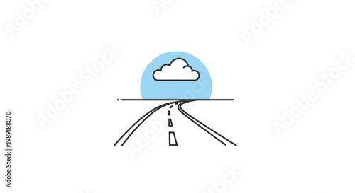 Graphic illustration of rain falling from cloud.