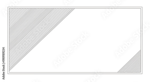 A gray and white rectangular frame.