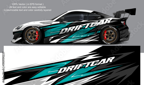 car livery graphic vector. abstract grunge background design for vehicle vinyl wrap and car branding