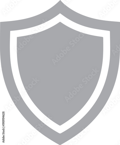 Shield icon with a clean outline design symbolizes security, protection, and defensive measures in a digital environment.