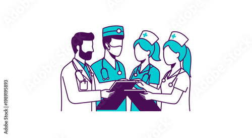 Medical Team Wearing Face Masks.