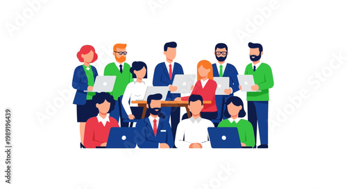 Diverse group of business people.