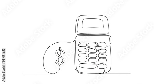 Calculator with Dollar Sign: Financial Calculation, Budgeting, and Money Management Concept