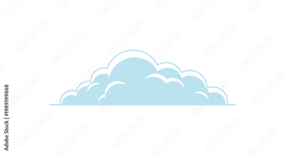 Fotografie Light Blue Cloud Illustration.