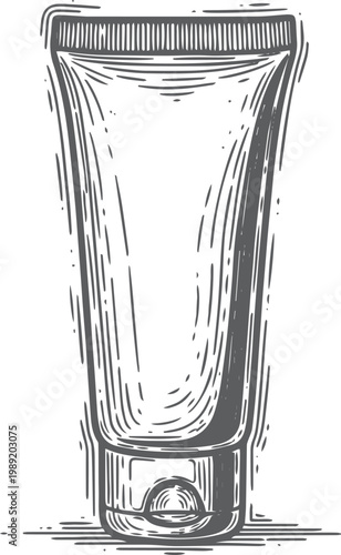 Black and white tube with cap container