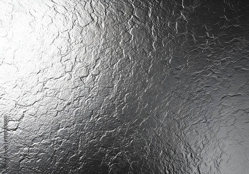 Close up of cracked textured surface with gradient lighting transitioning from bright white to dark gray creating a dramatic contrast