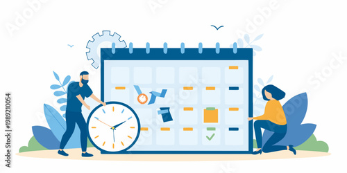 Planning and scheduling tasks with a calendar and time management tools