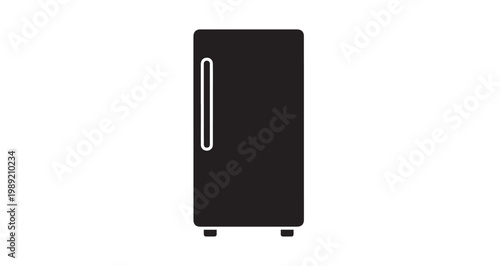 smart fridge isolated on white background