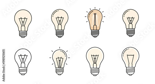 Light Bulbs with Different Designs.