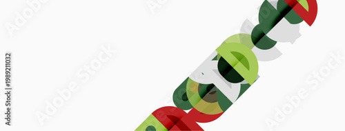 Abstract graphic design. Colorful overlapping shapes create dynamic visual effect. Minimalist composition, modern aesthetic.