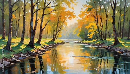 Tranquil Forest and Soft Reflections