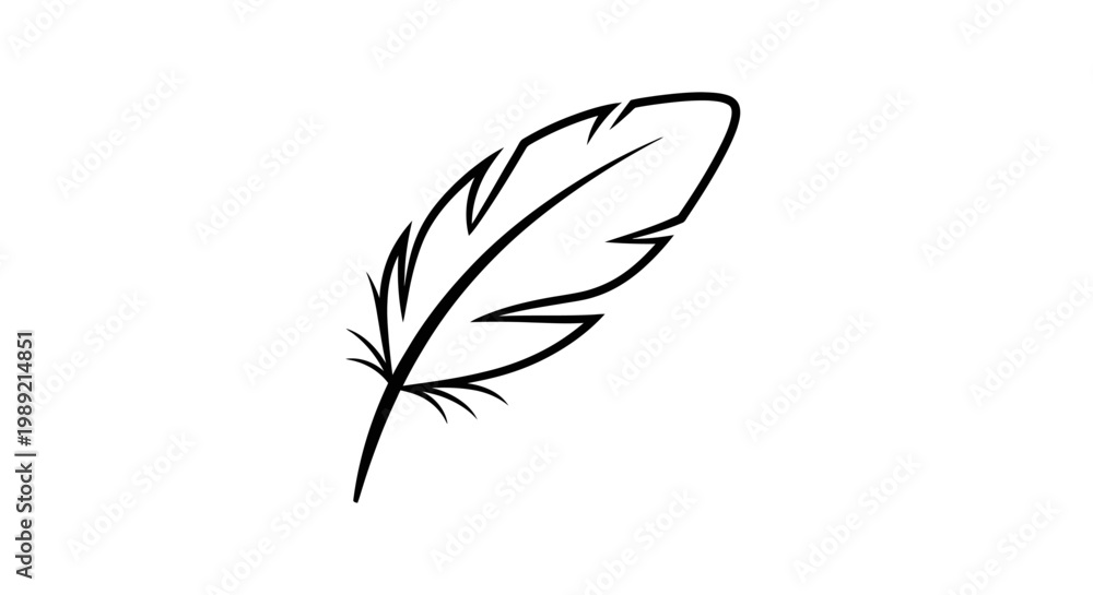 Obraz premium Single Feather Icon