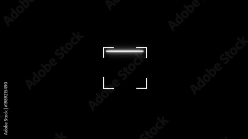 scanner icon animation isolated scanner neon shine icon animation .fingerprint biometric scanning animation. Bar code scanner icon. Scan qr code or barcode icon vector in line and flat style .