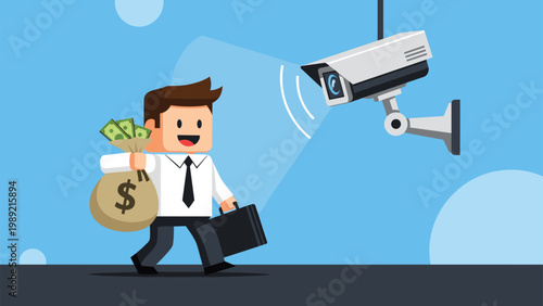 Determined businessman wearing red boxing gloves standing next to a boxing ring ready to fight for his business career.