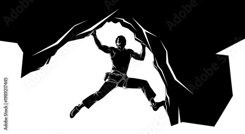 Man jumping in the air with arms raised.