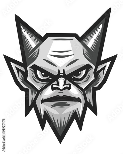 Fotografie Demonio gray rostro.