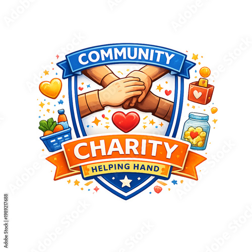 community charity, helping hand, charity logo, nonprofit logo, volunteer, support, assistance, care, compassion, giving, donation, social help, community support, unity, teamwork, kindness, humanitari