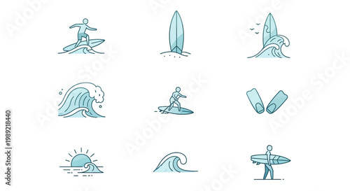 Surfboard surfing sports action wave.