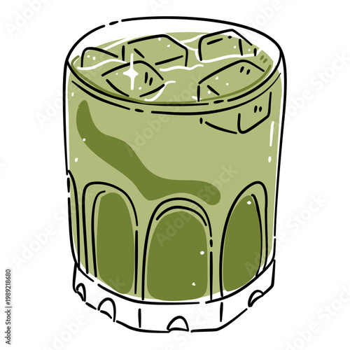 cold matcha drink